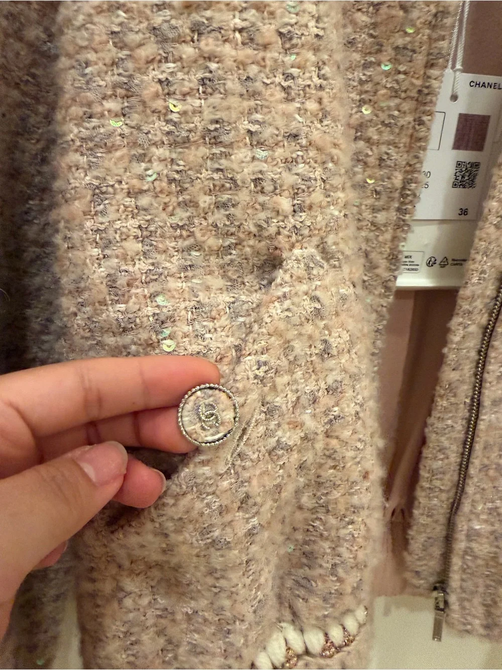 CHANEL tweed bomber